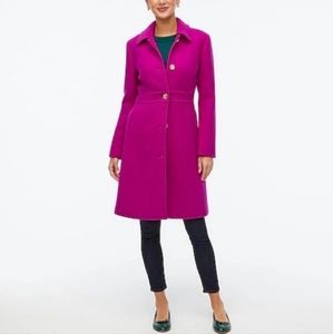J Crew Wool lady coat in Bright Plum